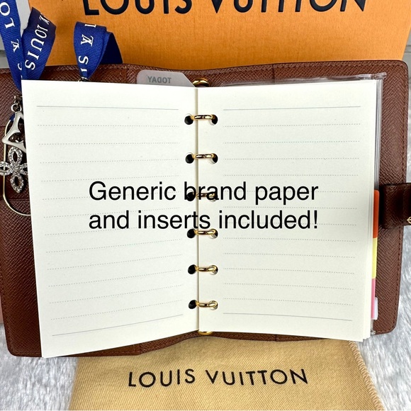 Louis Vuitton Planner Agenda PM LIKE NEW with paper clips, paper and box - Picture 5 of 11